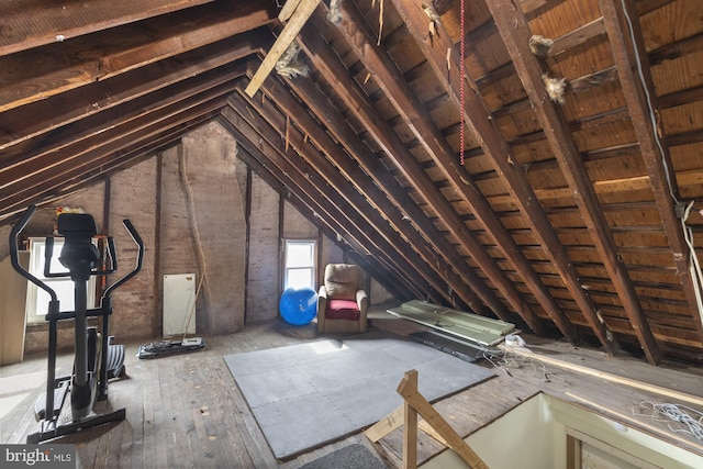 view of attic