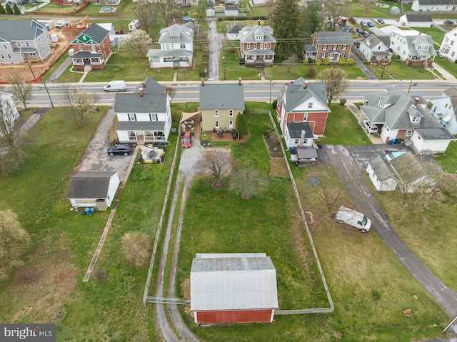 drone / aerial view with a residential view