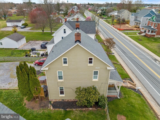 bird's eye view with a residential view