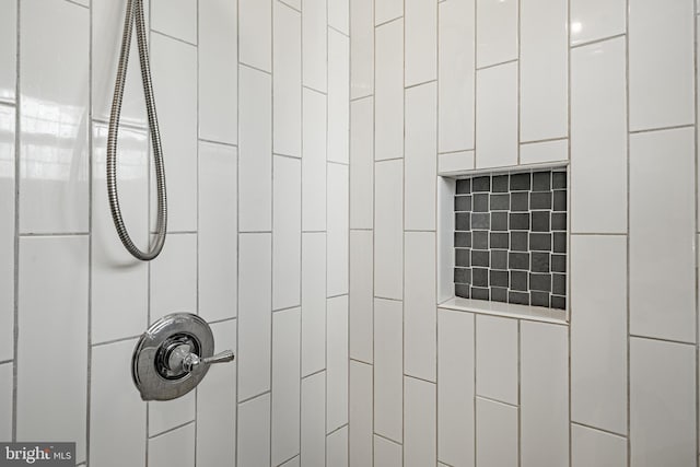 details with tiled shower