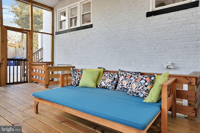 view of sunroom