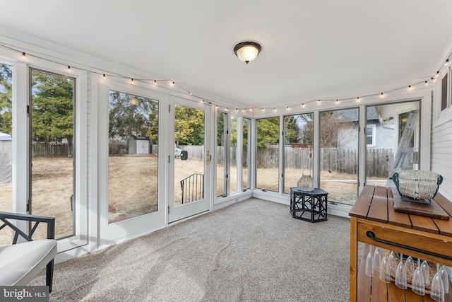 view of sunroom