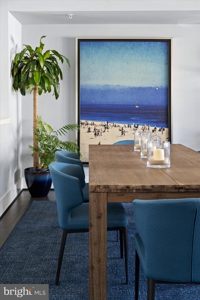 dining room with wood finished floors