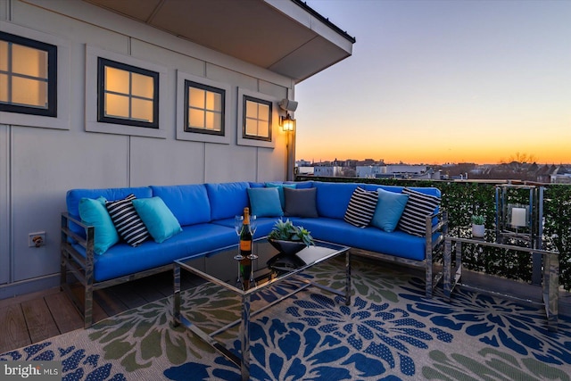 view of patio / terrace with an outdoor living space