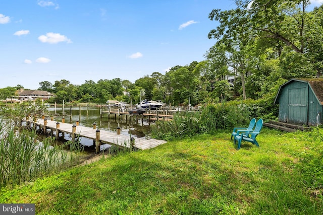 141 Boone Trl, Severna Park, MD 21146 - dock area with a water view and view of scattered trees