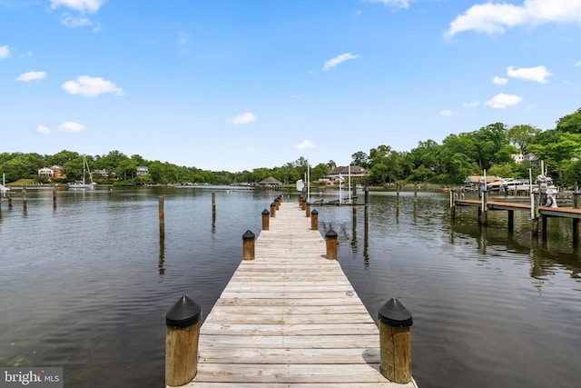 141 Boone Trl, Severna Park, MD 21146 - dock area with boat lift and a water view