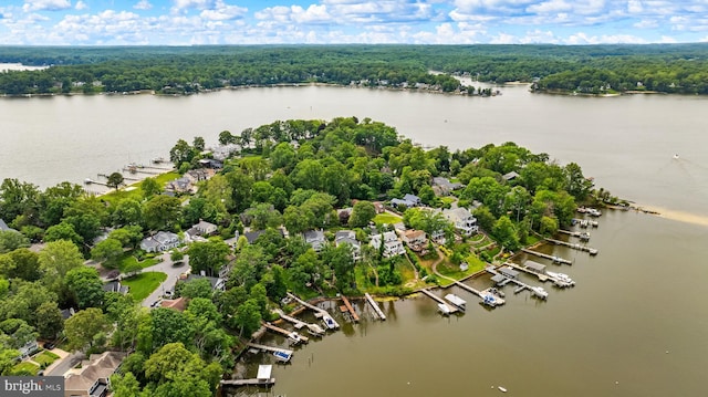 141 Boone Trl, Severna Park, MD 21146 - aerial perspective of suburban area with a heavily wooded area and a nearby body of water
