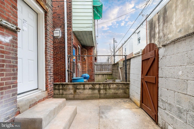 view of patio with fence