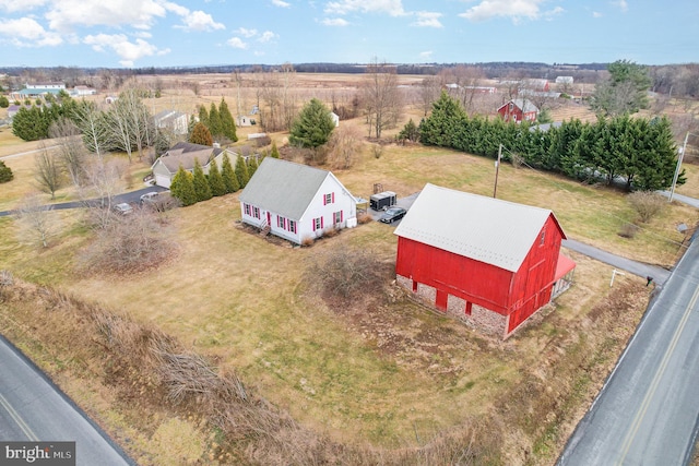 bird's eye view featuring a rural view