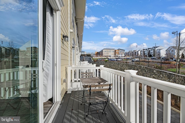 balcony featuring a residential view