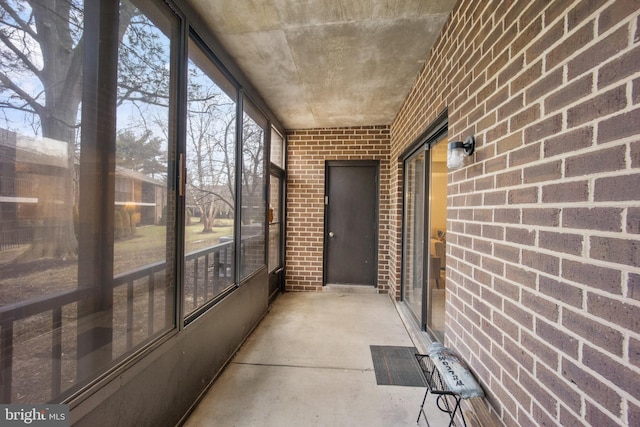 view of sunroom