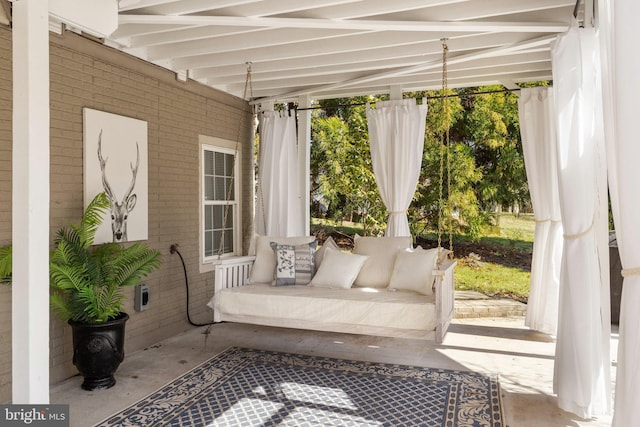 view of sunroom