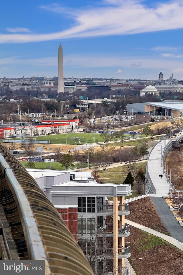 birds eye view of property featuring a view of city