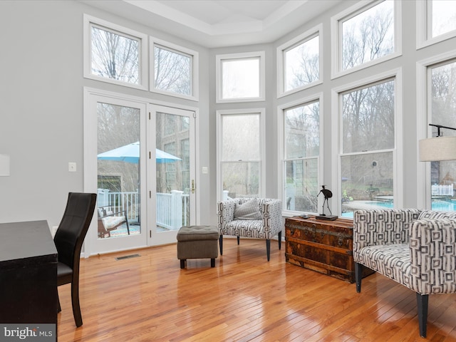 sunroom / solarium with visible vents