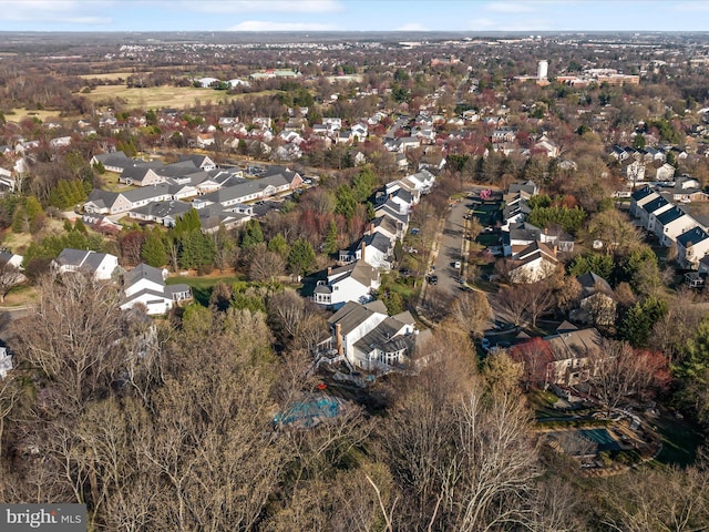 aerial view featuring a residential view