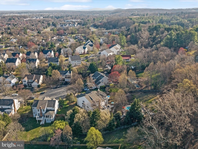 drone / aerial view featuring a residential view