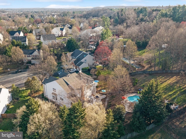drone / aerial view featuring a residential view