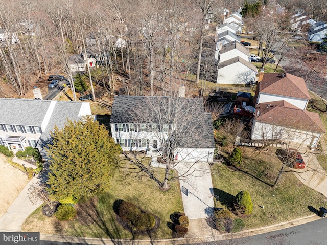 birds eye view of property featuring a residential view