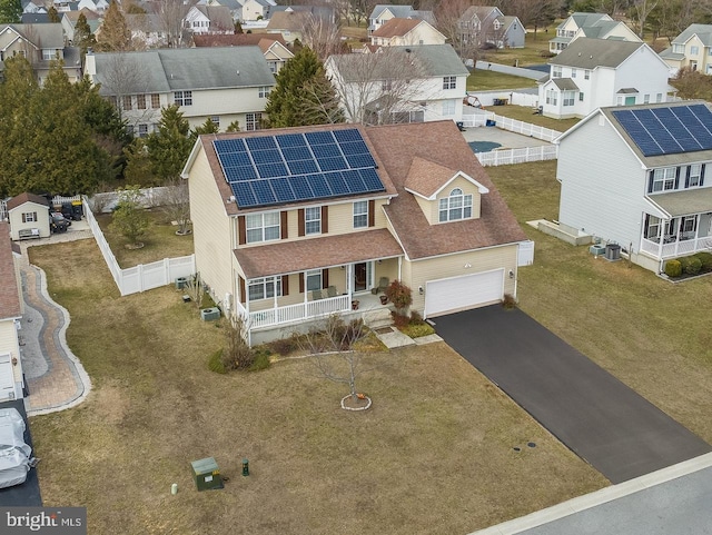 bird's eye view featuring a residential view