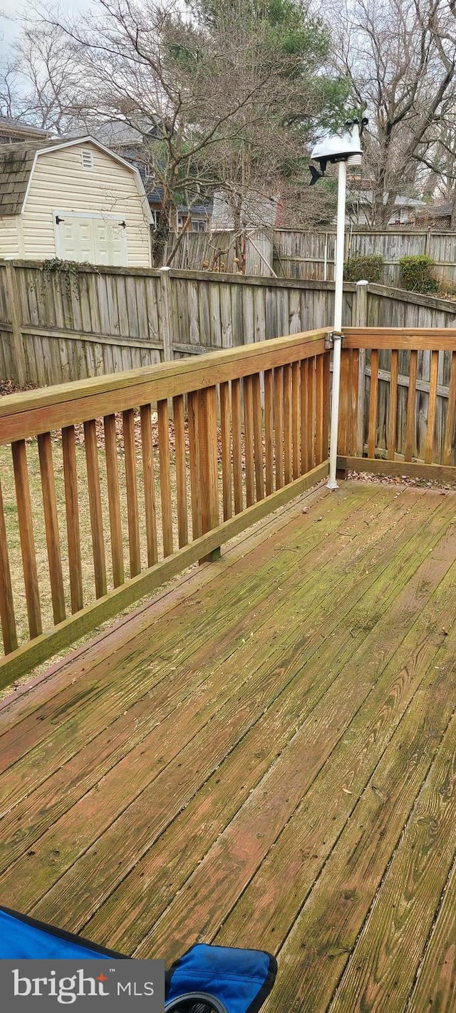 wooden deck with fence