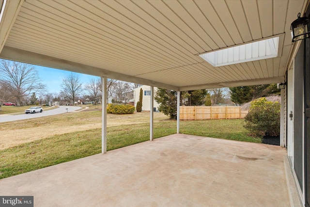 view of patio with fence