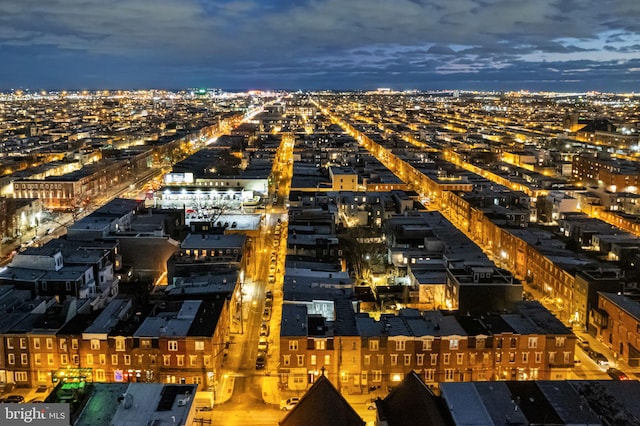 drone / aerial view featuring a city view