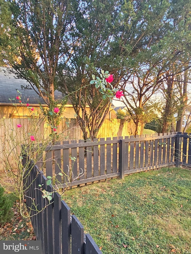 view of yard with fence private yard