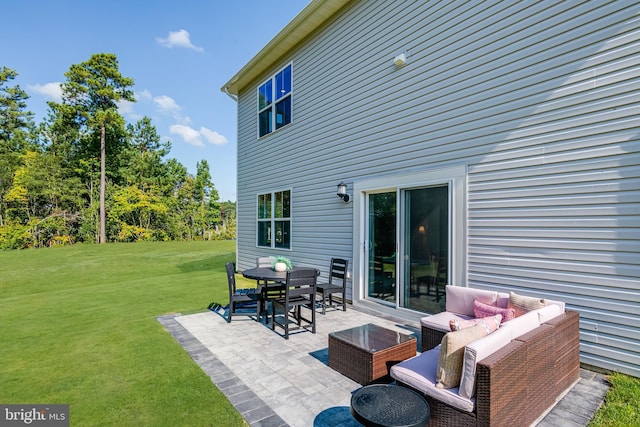 view of patio featuring outdoor lounge area