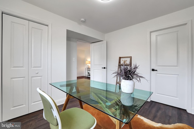 office featuring dark wood-style floors