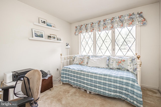 bedroom with carpet floors