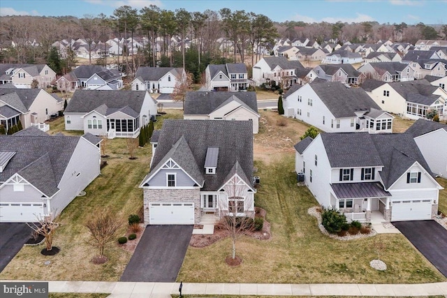 bird's eye view featuring a residential view