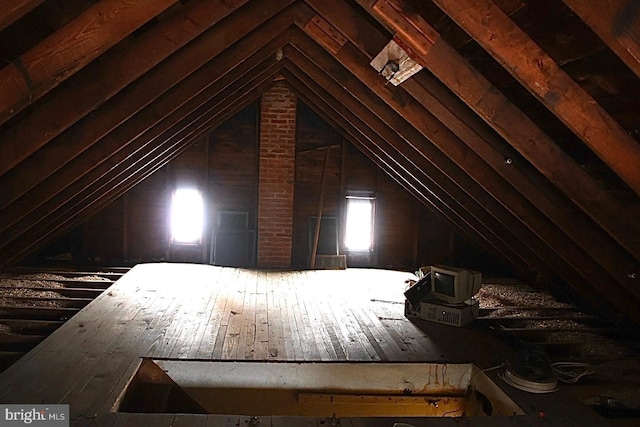 view of attic