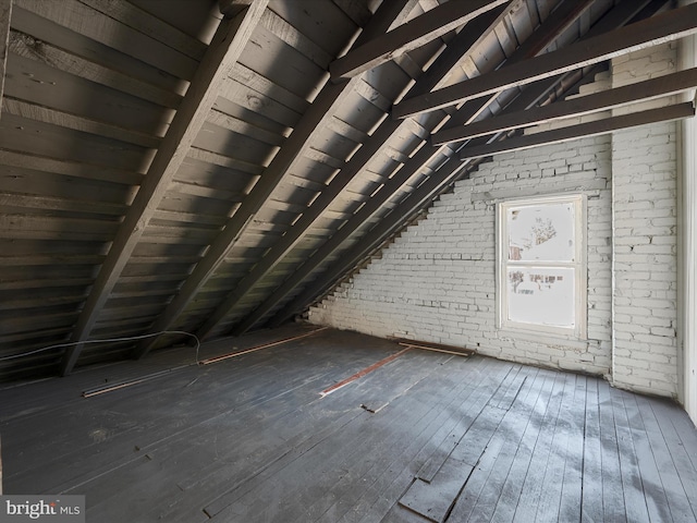 view of attic