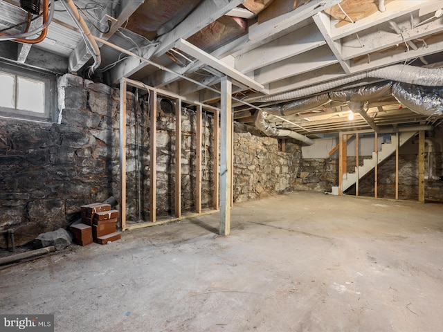 view of basement