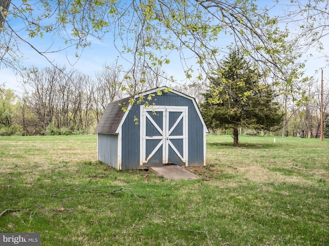 view of shed
