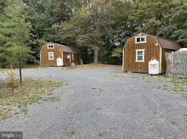 view of shed