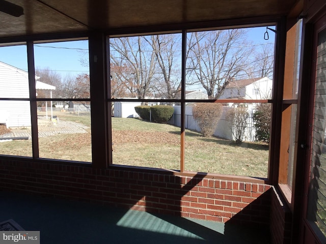 view of sunroom / solarium