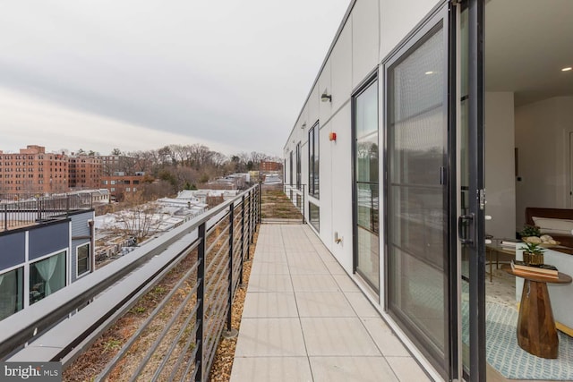 balcony with a city view