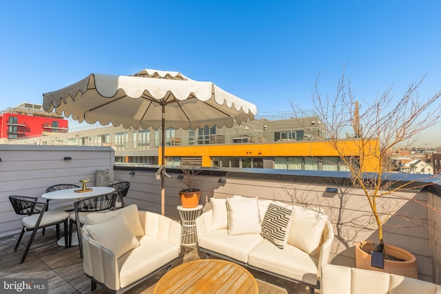 1500 Harry Thomas Way NE Unit 501, Washington, DC 20002 - view of patio featuring outdoor lounge area and a balcony