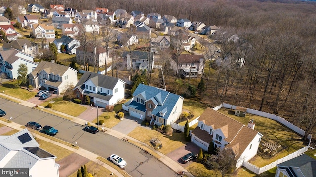 aerial view featuring a residential view