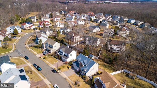 drone / aerial view featuring a residential view