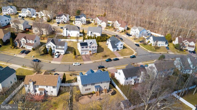 aerial view featuring a residential view