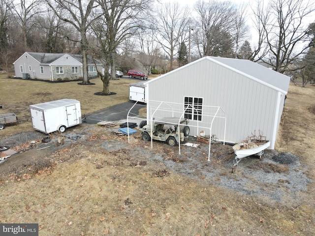 view of pole building