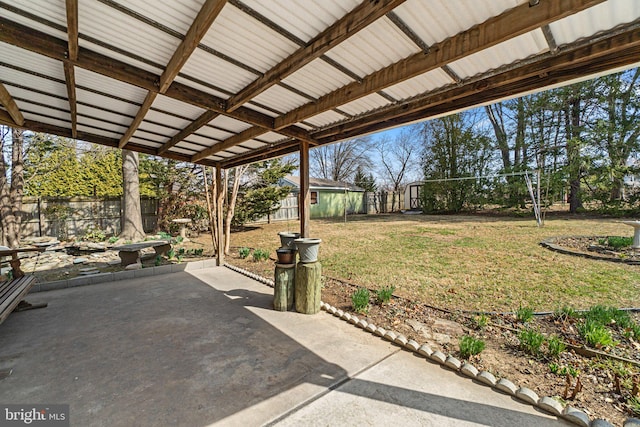 view of patio / terrace featuring a fenced backyard