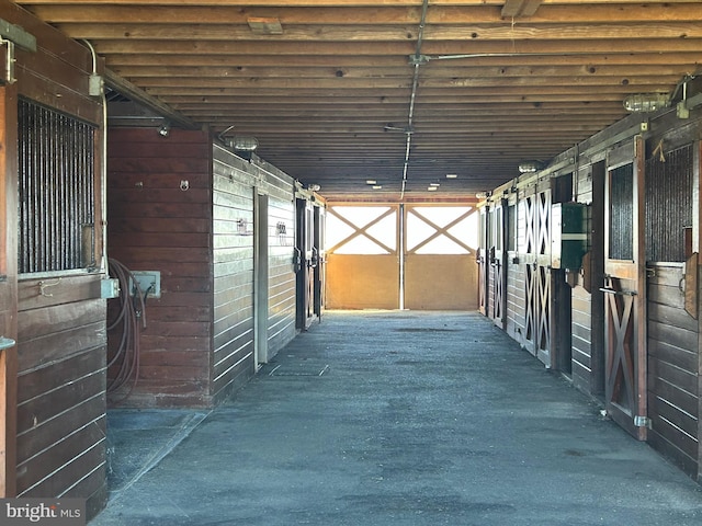 view of horse barn