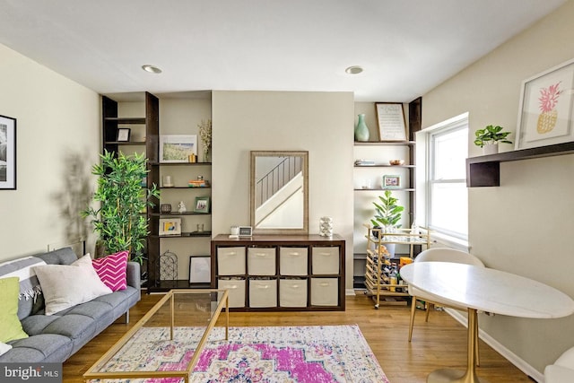 interior space featuring wood finished floors