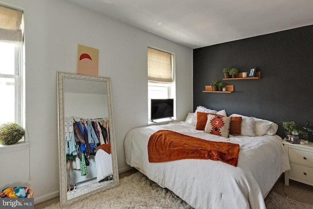 view of carpeted bedroom