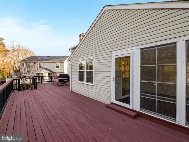 view of wooden deck