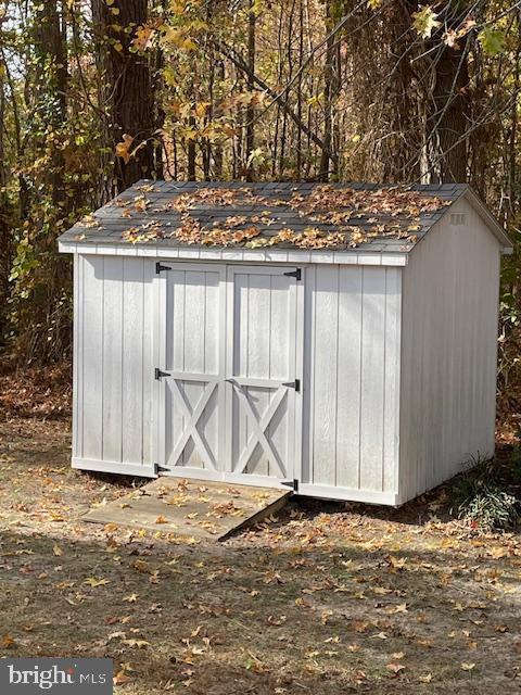 view of shed