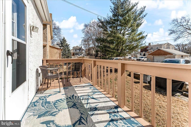 balcony with a residential view